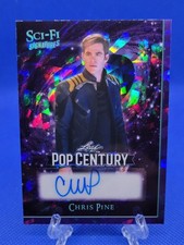 2026 Leaf Metal Pop Century CHRIS PINE Sci-Fi AUTO Purple Ice /4 Star Trek RARE