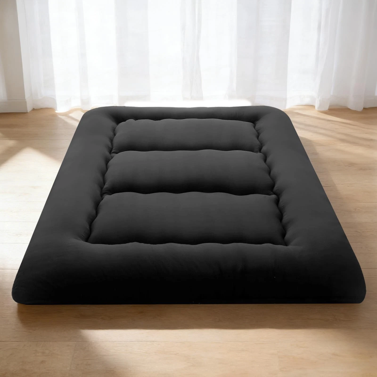 Japanese Floor Mattress Twin Size, Futon Mattress Foldable with Removable Was...