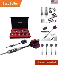 Darts Metal Tip Set Professional Metal Darts for Dartboard Steel Tip Darts wi...