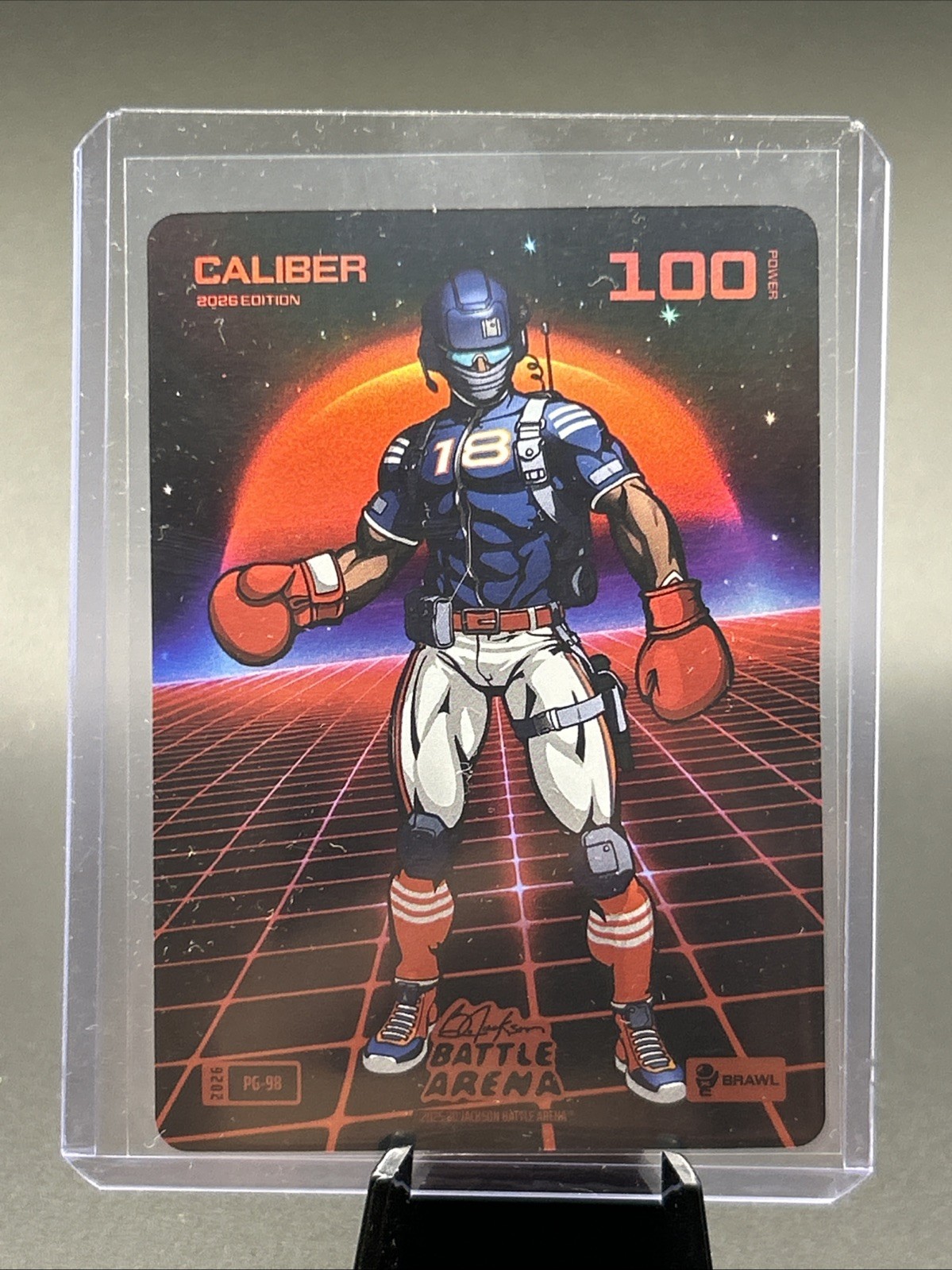 2026 Bo Jackson Battle Arena Caliber Caleb Williams Power Glove Foil -PG 98
