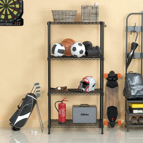 WORKPRO Storage Shelves, 4 Tier Metal Shelving Unit, Garage Wire Rack Adjustable - Picture 7 of 10