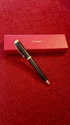 Cartier Yellow Gold Finish Rollerball Pen, Collectable Promotional Gift, AD Gift - Foto 4 di 9
