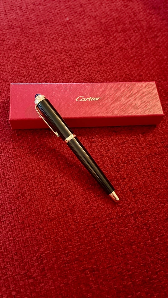Cartier Yellow Gold Finish Rollerball Pen, Collectable Promotional Gift, AD Gift - image 4 of 4