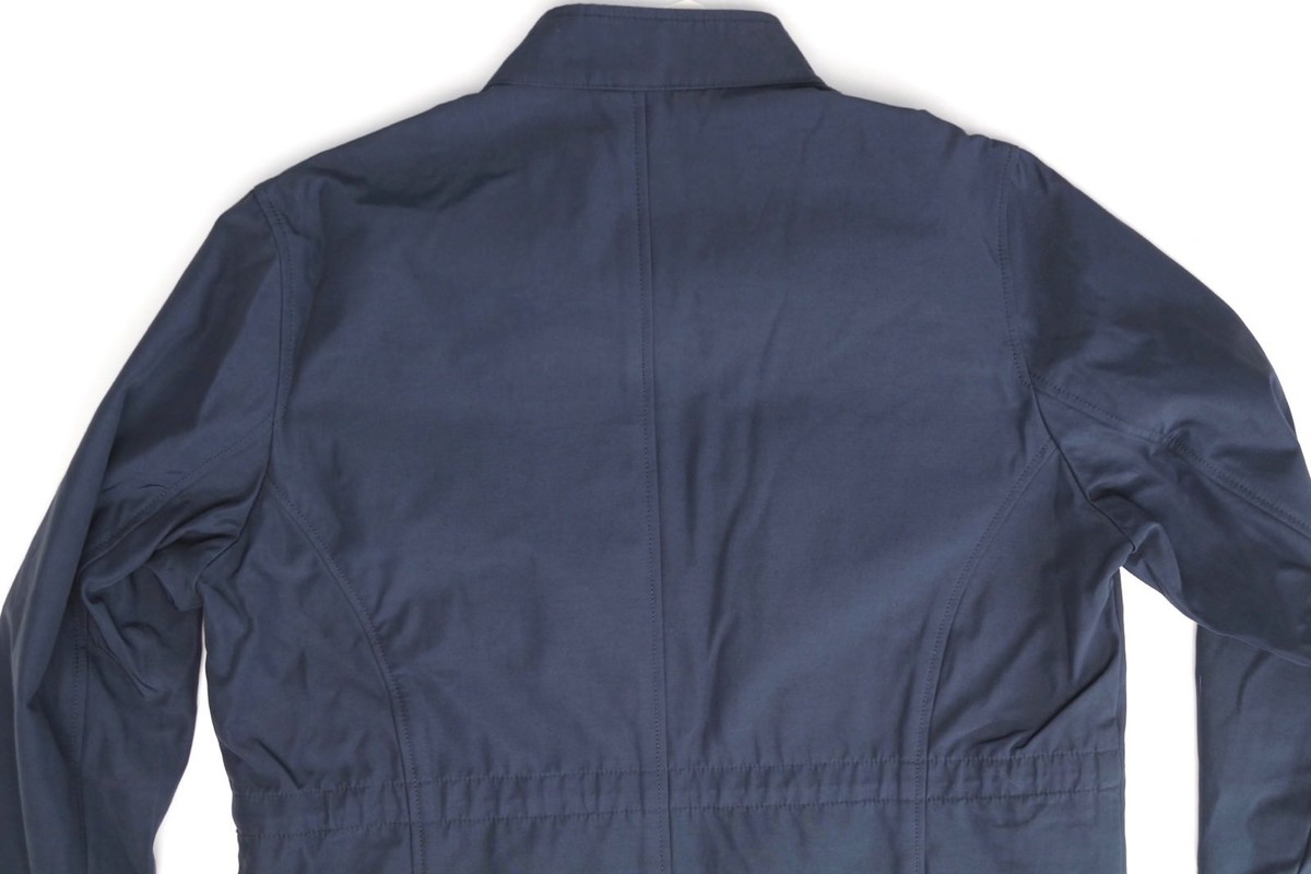 Hardy Amies Field Jacket Mens L Solid Dark Blue 4 Pocket Zip Hardy Amies Field Jacket Mens L Solid Dark Blue 4 Pocket Zip