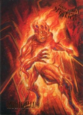 Spiderman Fleer Ultra 2017 Base Card #6 Molten Man