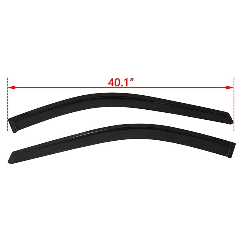 Fits 96-07 Dodge Caravan Window Visors Smoke Rain Guard Shade Deflector Acrylic - Image 2 of 4