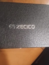 ZECICO Genuine Leather Classic Black Wallet Zip Card Money Gift Boxed NEW