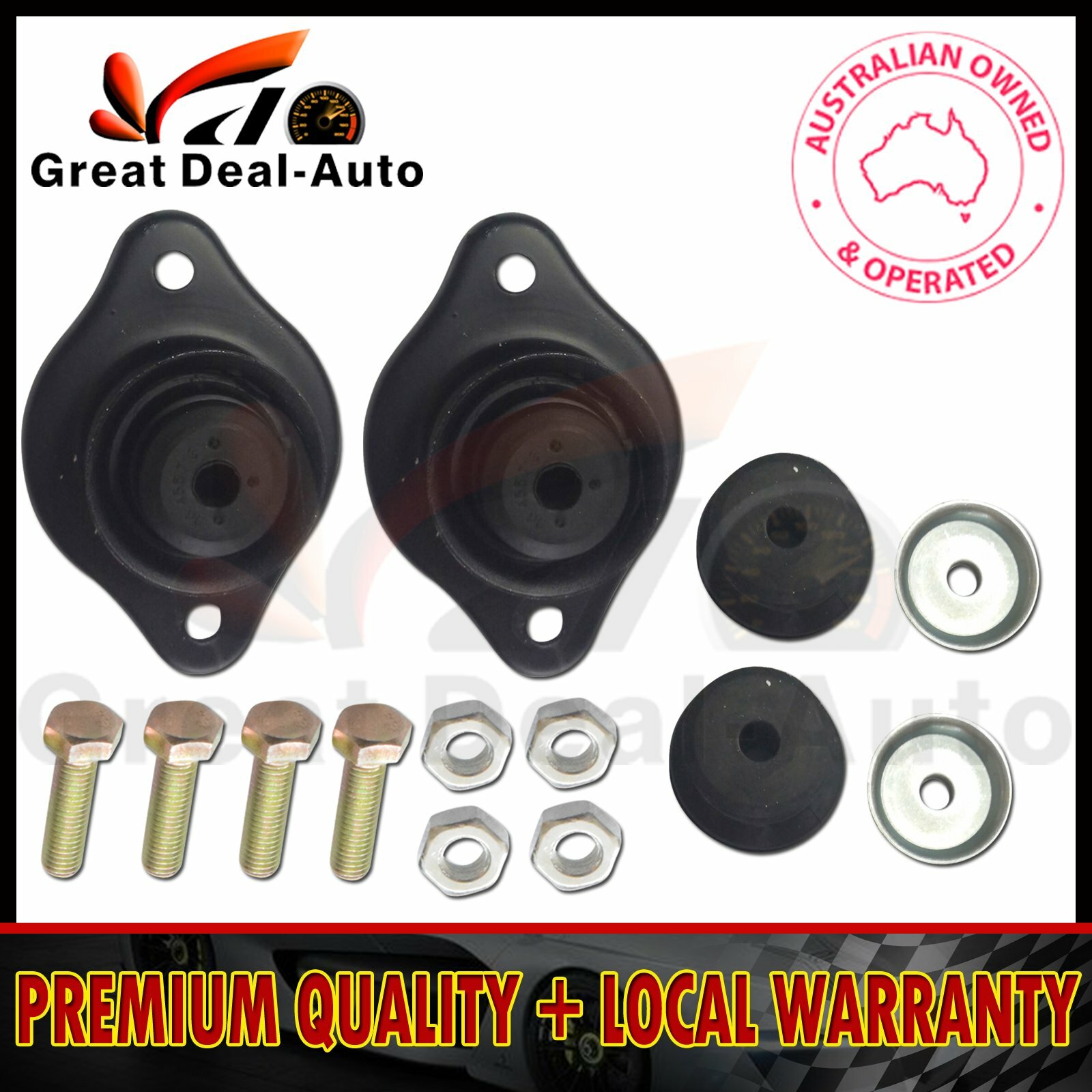 Pair Rear Strut Mount Kit for Holden Barina TK 1.6L 4cyl F16D3 Petrol