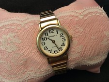 Affinity Quartz Watch Gold Tone Stretch Brace...