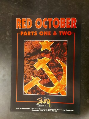 Red October Swing Reading Hardcore 92 Rave Flyer A3 
