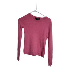 Tahari Sweater Women XS Pink Pure Luxe Cashmere Minimalist Preppy Career Holiday