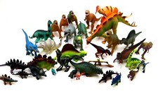 Toy Dinosaur Action Figure Huge Lot, 30 pieces, vintage and newer. All sizes.