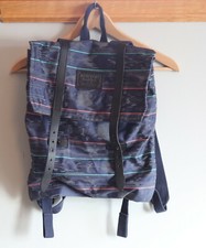 BURTON SNOWBOARDS TAYLOR Backpack Envelope Style Bag Navy blue Print Striped