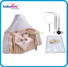 Babylove Baby Mosquito Net & Net Stand Nursery Crib Bed Hanging Dome Canopy Mesh