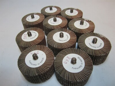 Ceramic Coated 60 Grit 2" Mounted Flap Wheel - 1/4" Threaded Shank ...