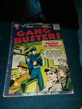 GANG BUSTERS #54 dc comics 1956 golden age crime tv radio show tommy gun cover