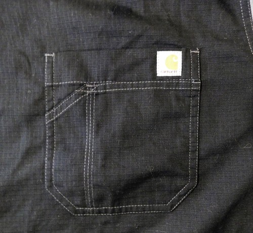 Carhartt Scrub Top 2X Schwarz Grau Tasche Pullover Kurzarm Baumwollmischung - Bild 4 von 7