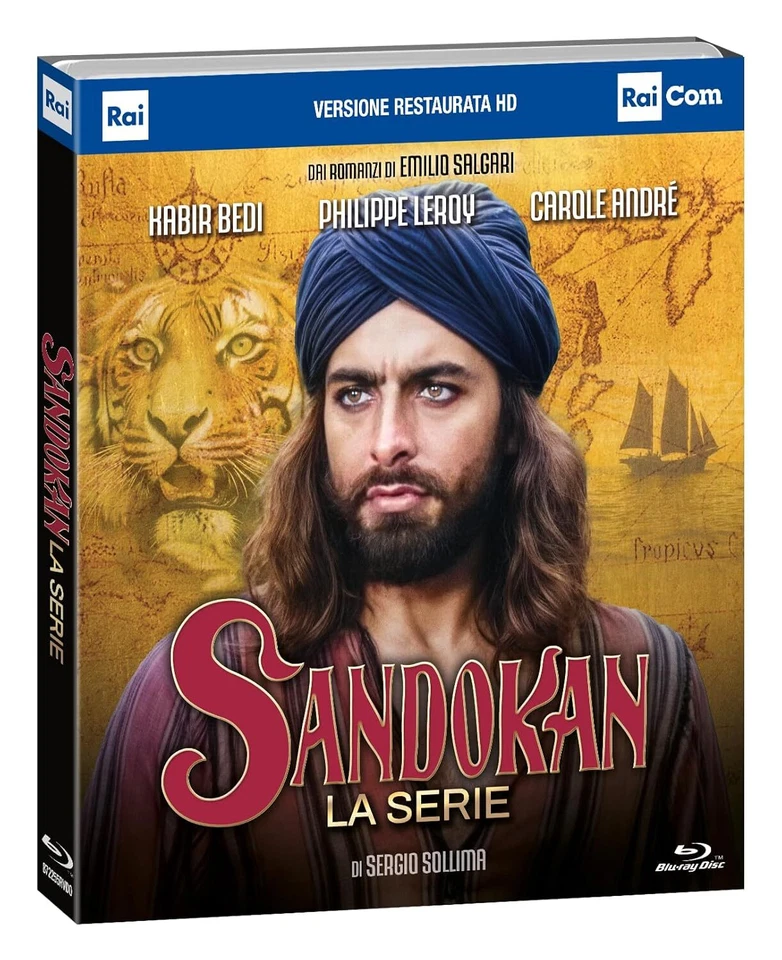 RAI TRADE 2 Blu-ray SANDOKAN Sceneggiati Rai Salgari Sollima Kabir Bedi serie completa '76