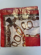 Fashion Scarf Gold, Red And White