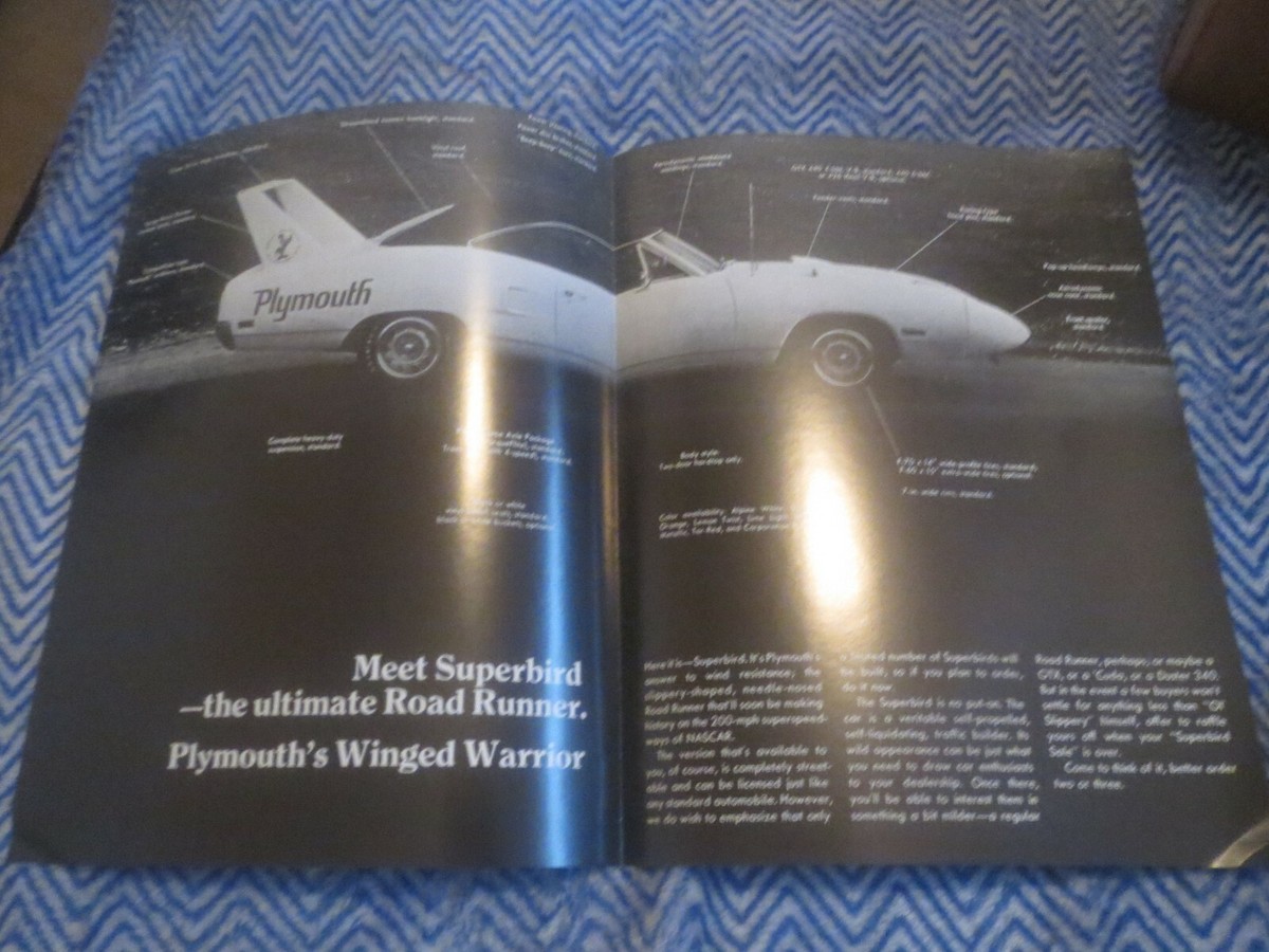 1970 PLYMOUTH SUPERBIRD SALES BROCHURE | eBay