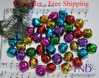 50/100 PCS 3/4'' METAL JINGLE BELLS HOLIDAY CHRISTMAS BELLS CHARM CRAFT