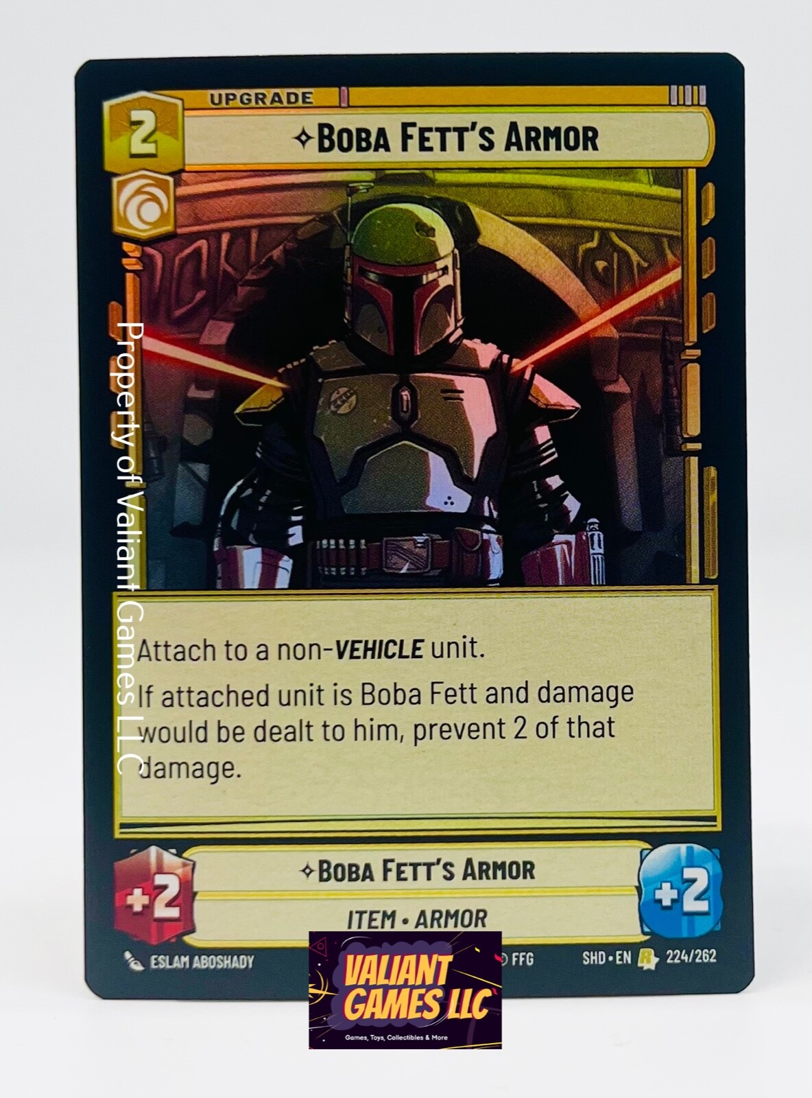 Star Wars Unlimited Boba Fett's Armor #224 Foil Shadows of the Galaxy