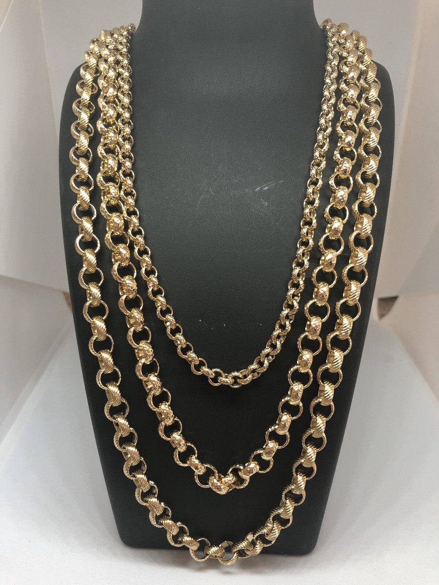 18k Gold Filled Belcher Bracelet Chain Necklace Baby Boys Girls