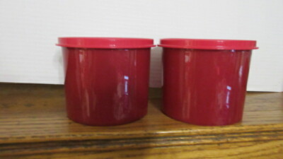 2 Tupperware 4623b 2 Cup Red Sparkle Container Wonders Line