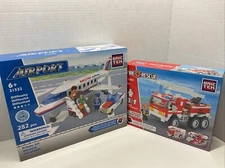 Bric Tek Airport 21522 Private Jet And Fire Rescue 11303 3-in-1 SEALED