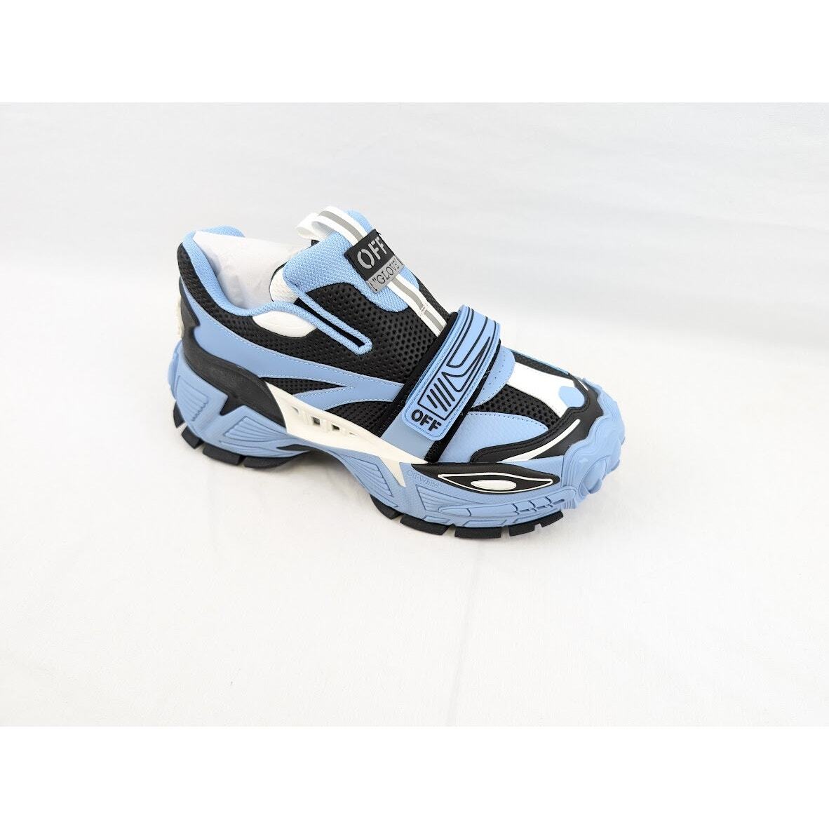 Off-White Glove Slip On Sneakers in Light Blue/Black BNWB 42