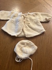 Handmade baby sweater and hat