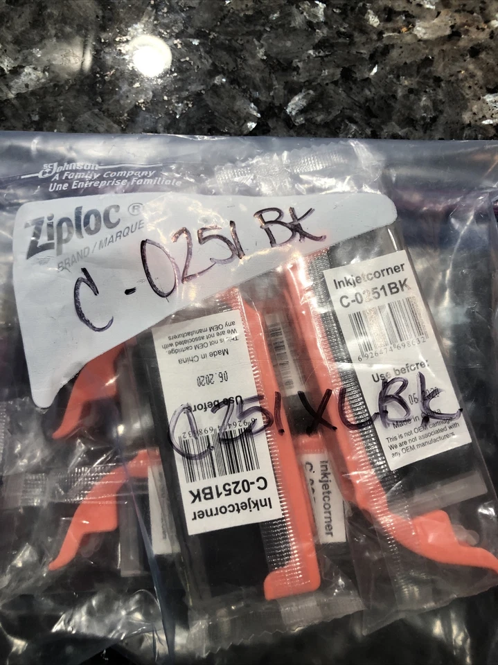 Lot Printer Ink SEALED C0251BK(4) C0251C(3) C0251M(3) C0251Y(2) - Image 2 of 3