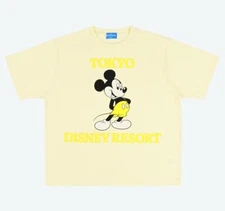 Japan Tokyo Disney Resort 2025 Mickey T-shirt Basic Yellow