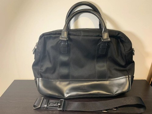 Armani Collezioni Para Hombre Bolso de Mano Cuero Negro \u0026 YAN243 YH108  Poliester (37116) | eBay