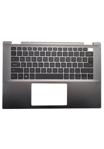 Used Dell Inspiron 14 5406 Palmrest Assembly With Backlit Keyboard & Touchpad - Silver Gray