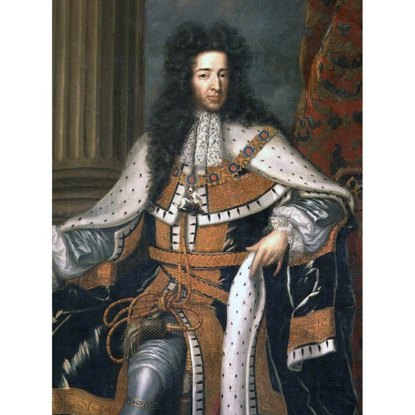 Wissing-PorträT KöNig Wilhelm Iii. England Orange Kunstdruck Leinwand 30X40 Cm-image