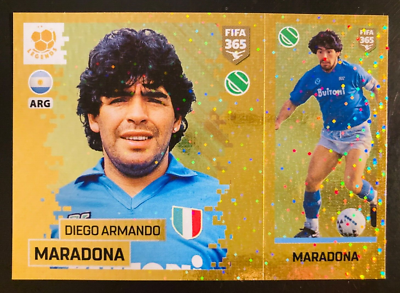maradona 2018-19 Panini FIFA 365 Blue back # 441 Diego Maradona Napoli gold