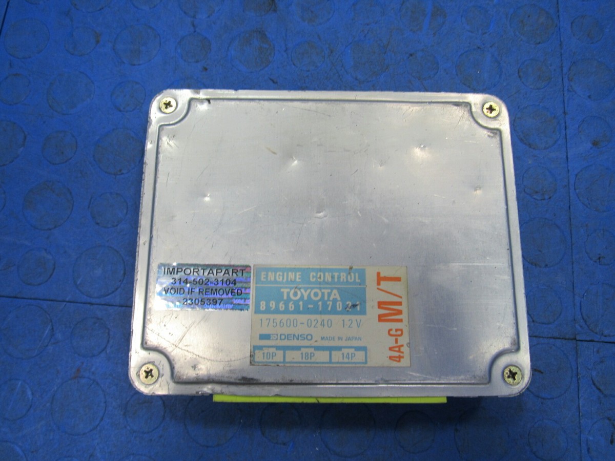 87 Toyota MR2 AW11 1.6L 4A-GE MT ECU ECM PCM Engine Computer 89661 