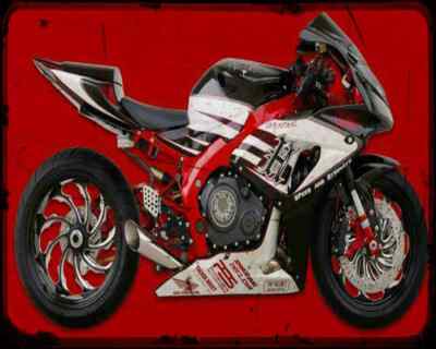 Honda Cbr 1000Rr Roaring Toyz A4 Blechschild Motorrad Oldtimer gealtert