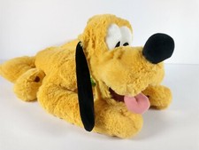 Disney Land World Parks 16" Laying Down Pluto Dog Plush Stuffed Animal Toy Doll
