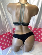 Victorias Secret PINK Push-Up Bra & Panty Racerback 32B/OS Panty