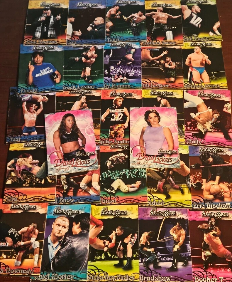 2003 FLEER WWE AGGRESSION CARDS YOU PICK SEE SCANS OF EVERY CARD BUY THEM ALL*** - Image 2 of 2