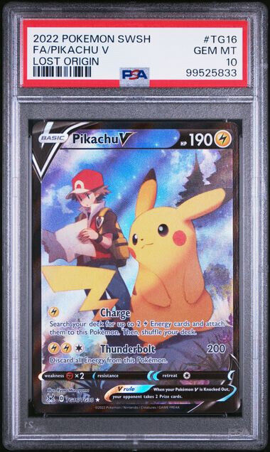 Pokémon PSA 10 GEM MINT Pikachu V TG16/TG30 Trainer Gallery Pokémon PSA 10 GEM MINT Pikachu V TG16/TG30 Trainer Gallery