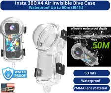 NEW Insta360 X4 Invisible Dive Case Waterproof Housing – 50M/197FT Underwater
