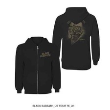Image of Officially licensed Black Sabbath US Tour 78 Zipped Hoodie Hooded Sweatshirt