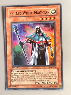 yugioh Skilled White Magician MFC-064 1st Ed Super North American