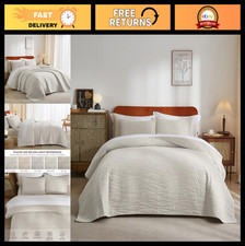 Ultra Soft Velvet Quilt Bedspread Set, Lightweight Comforter  2 Shams - King/Ca