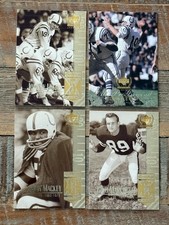 4 card lot Colts 1999 Upper Deck Century Legends  Unitas (2) Mackey Marchetti