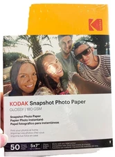 Kodak Snapshot Photo Paper Glossy 180 GSM 5 X7 50 Sheets New Sealed