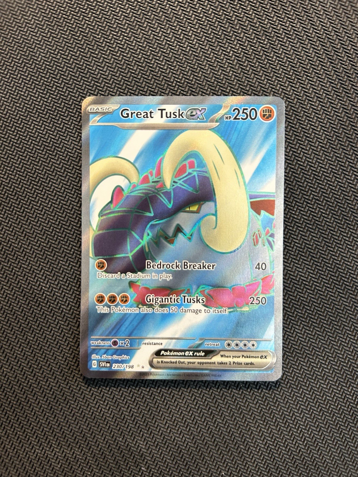 Pokemon TCG Great Tusk ex 230/198! NM Condition! See Description!